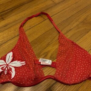 Victoria's Secret Red and White Polka Dot Bralette